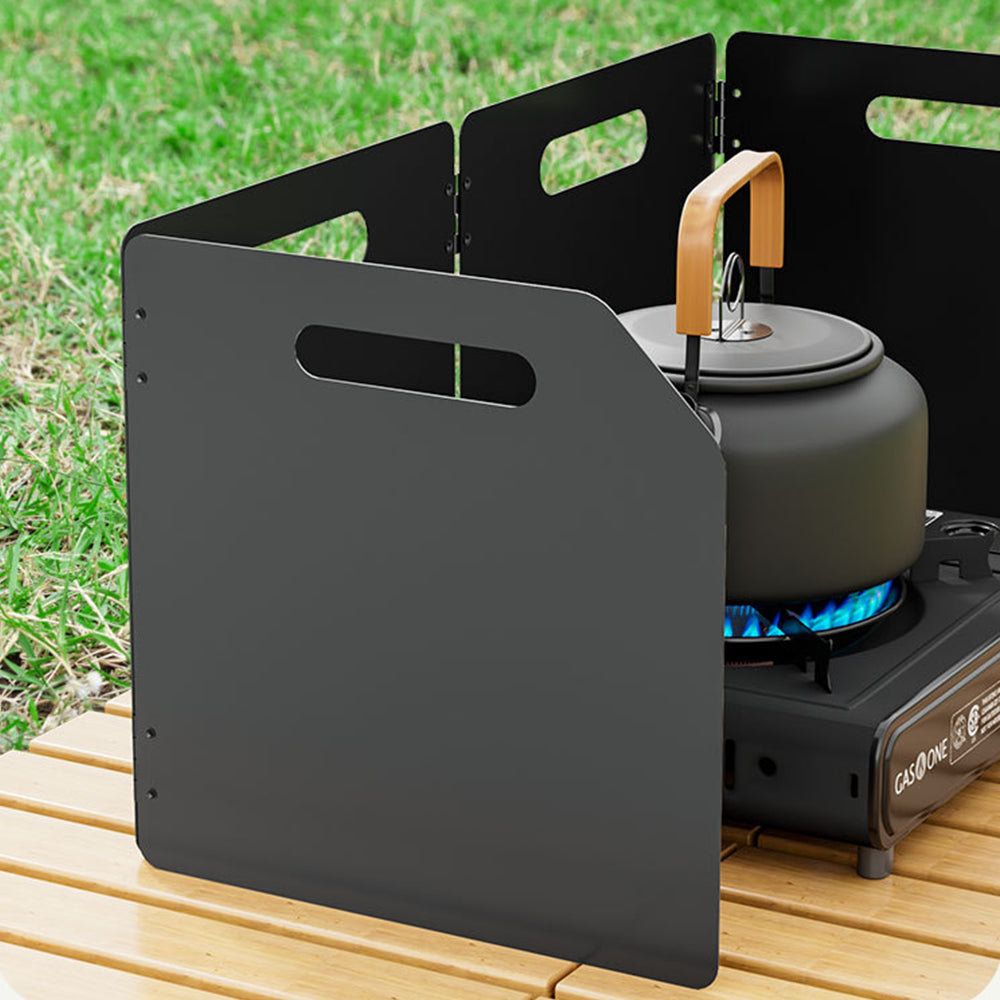 Camping Stove Windshield - Foldable Wind Shield for Gas Stove
