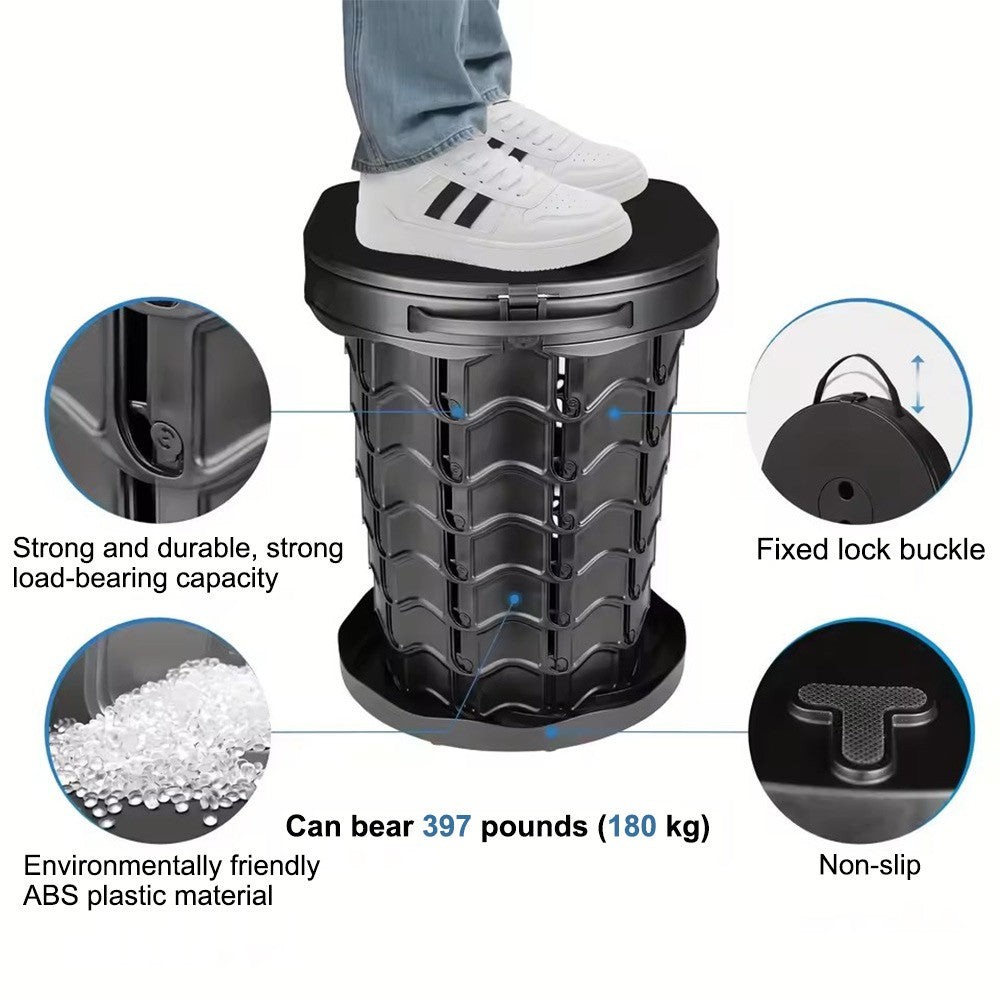 Portable Folding Camping Toilet with Lid