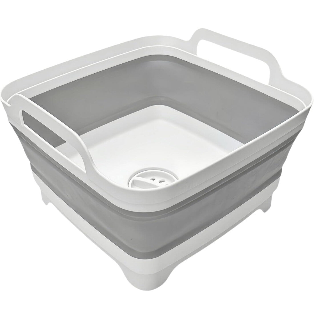 Foldable Camping Sink - Collapsible Washing Up Bowl with Drain / Lightweight Outdoor Basin