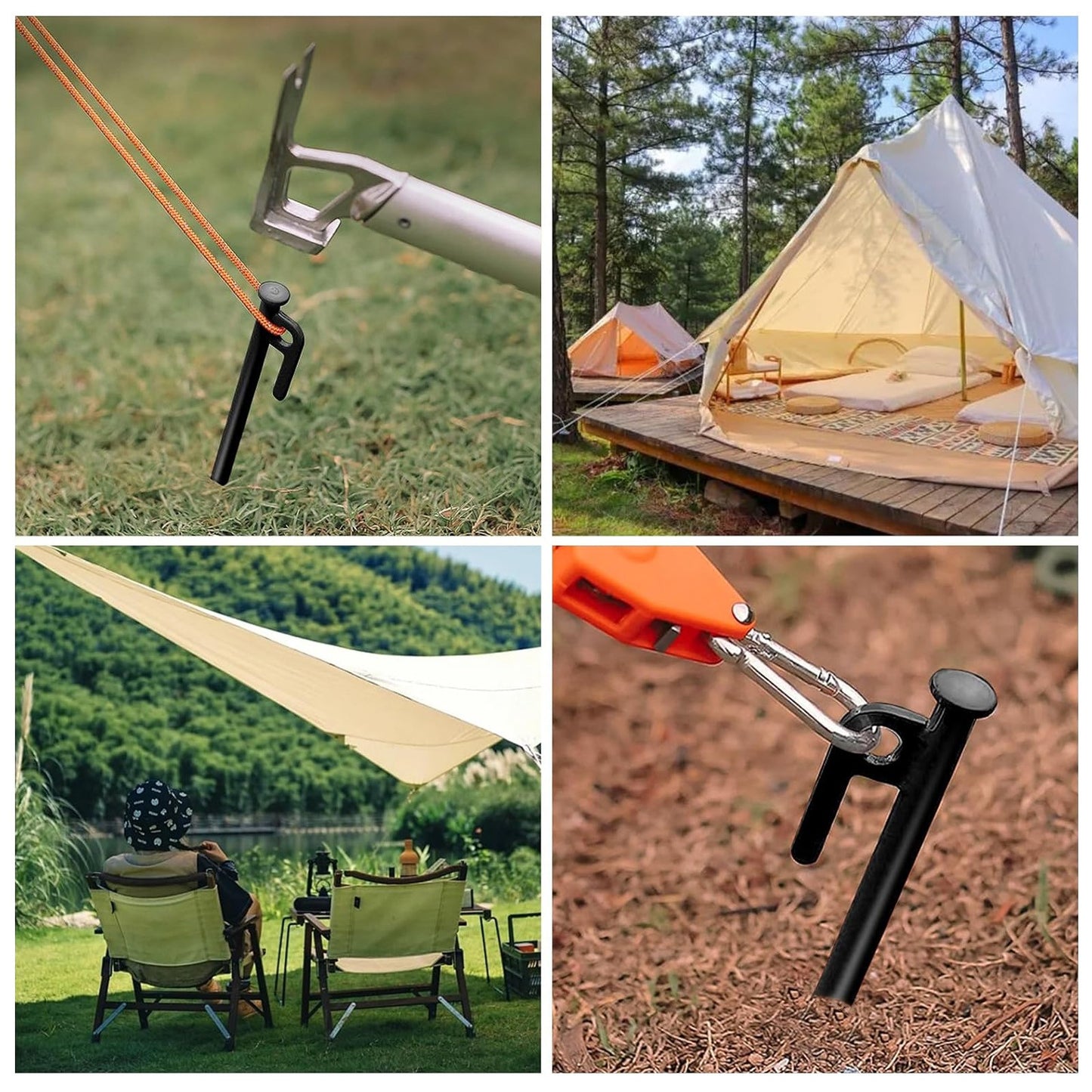 Heavy-Duty Tent Pegs (30cm) – Hard Ground Stakes