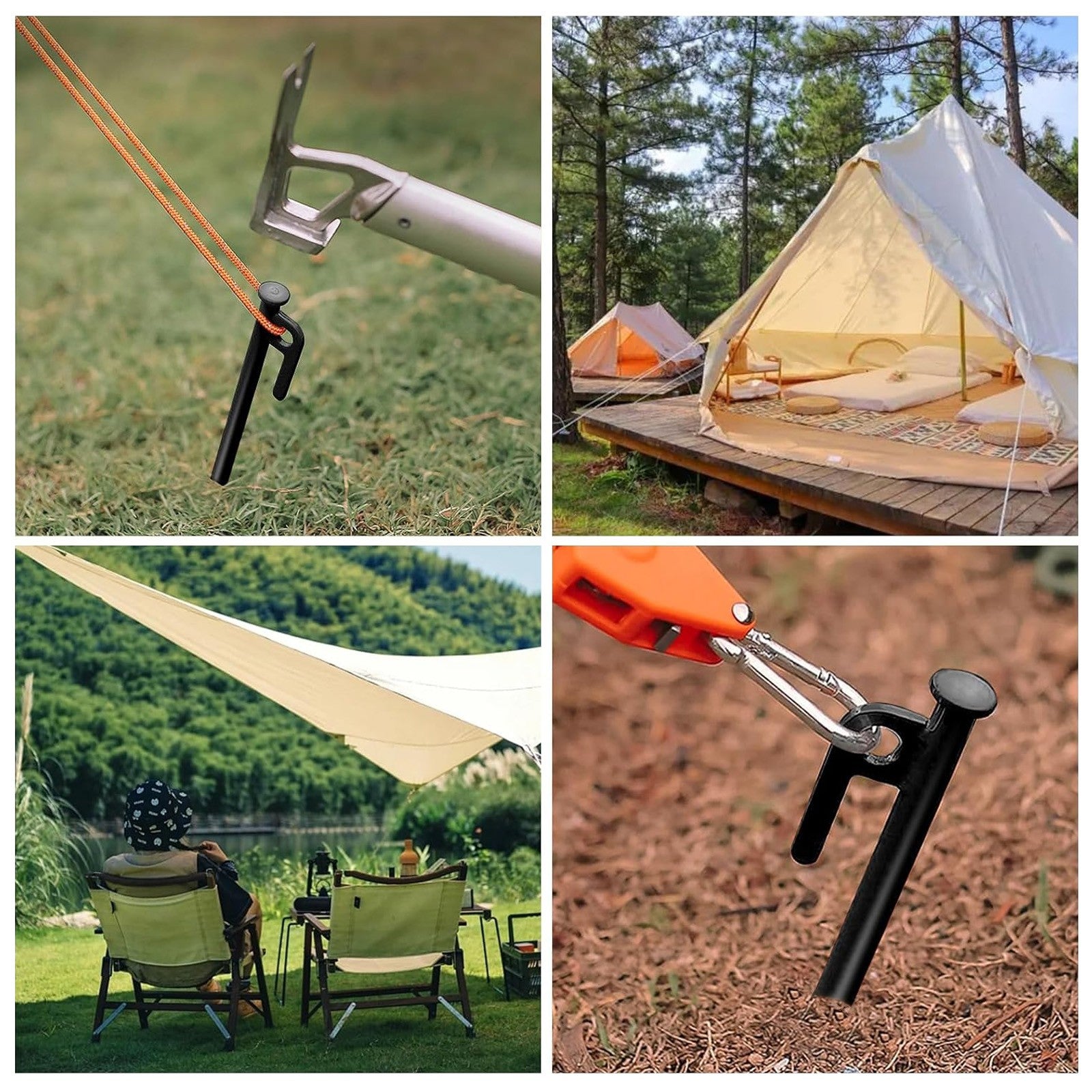Heavy-Duty Tent Pegs (30cm) – Hard Ground Stakes