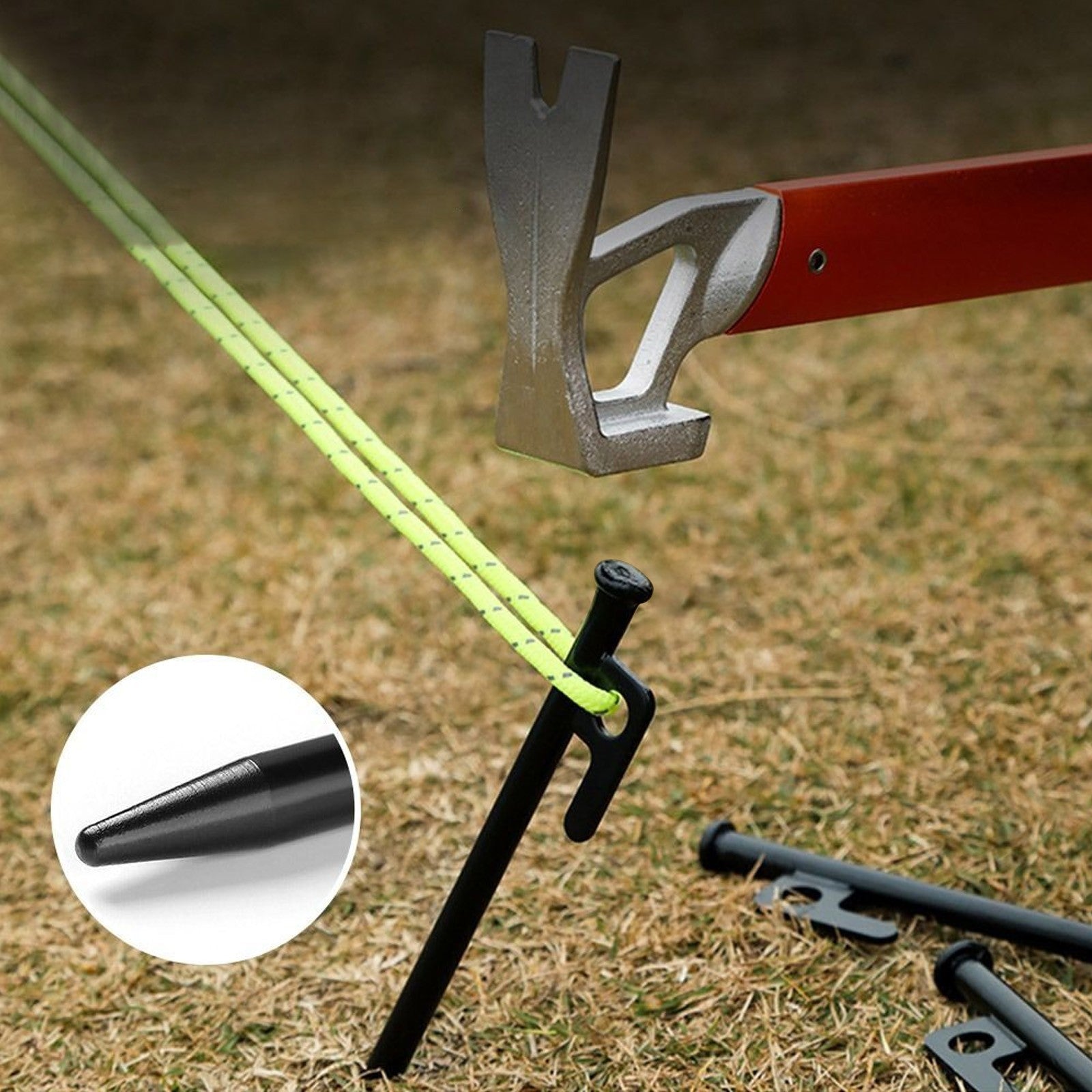 Heavy-Duty Tent Pegs (30cm) – Hard Ground Stakes