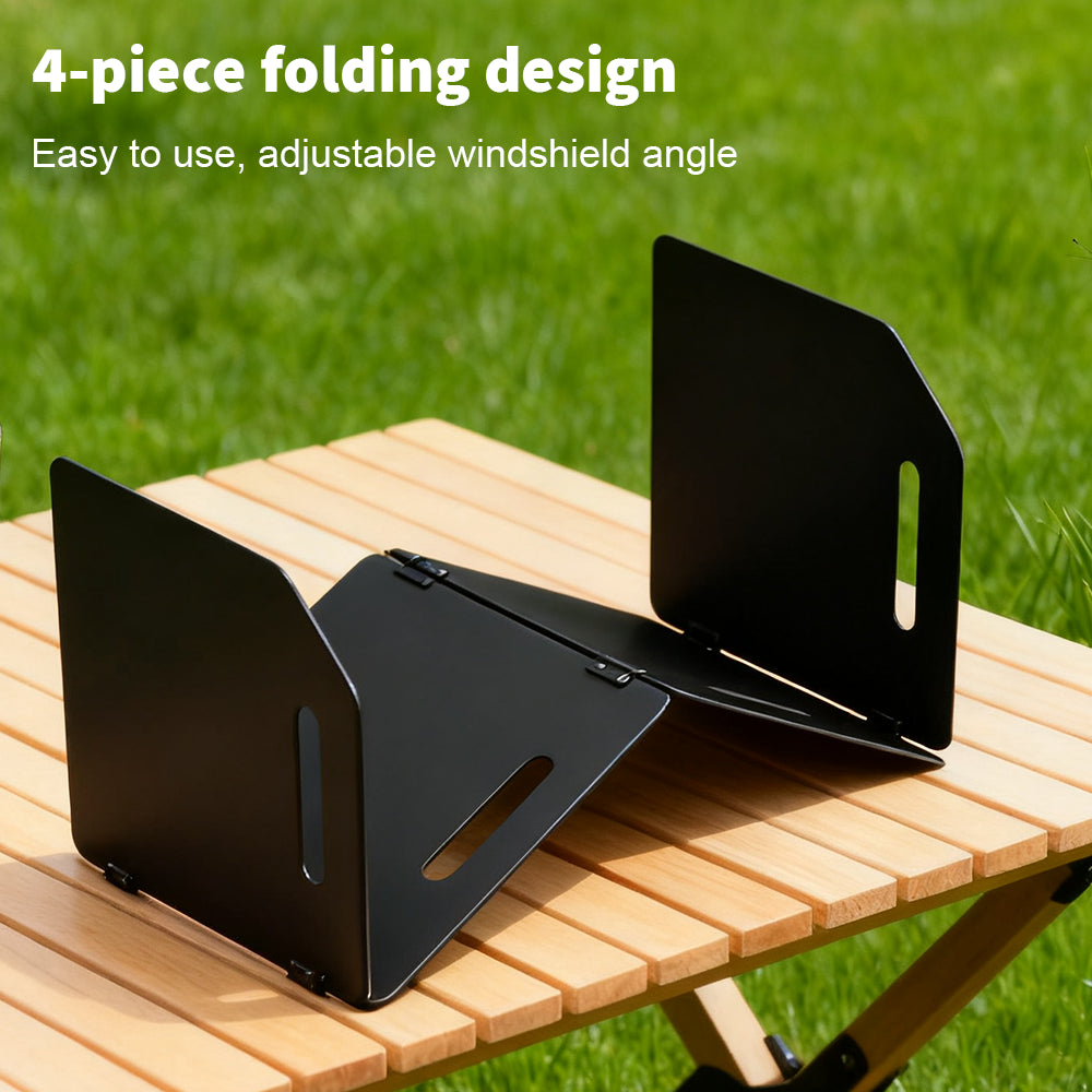 Camping Stove Windshield - Foldable Wind Shield for Gas Stove