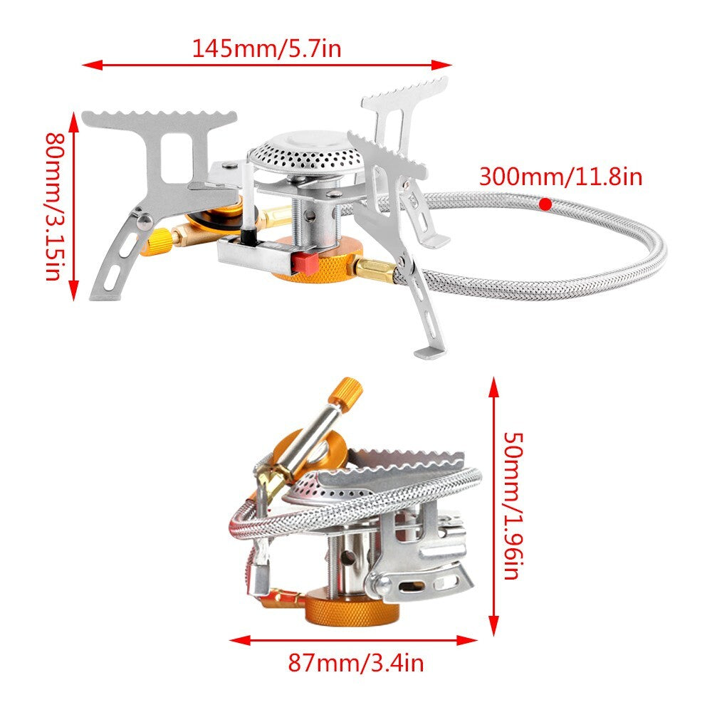 Portable Camping Gas Stove 3500W - Push Button Ignition
