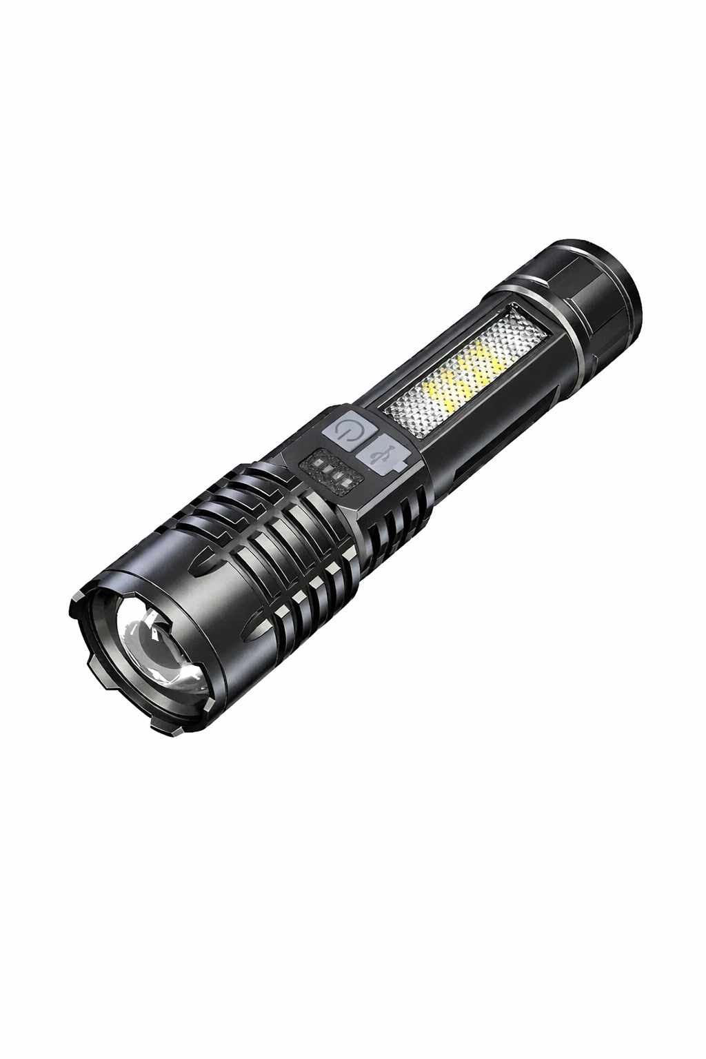 Rechargeable Camping Torch with Zoom & COB Side Light (USB-C)