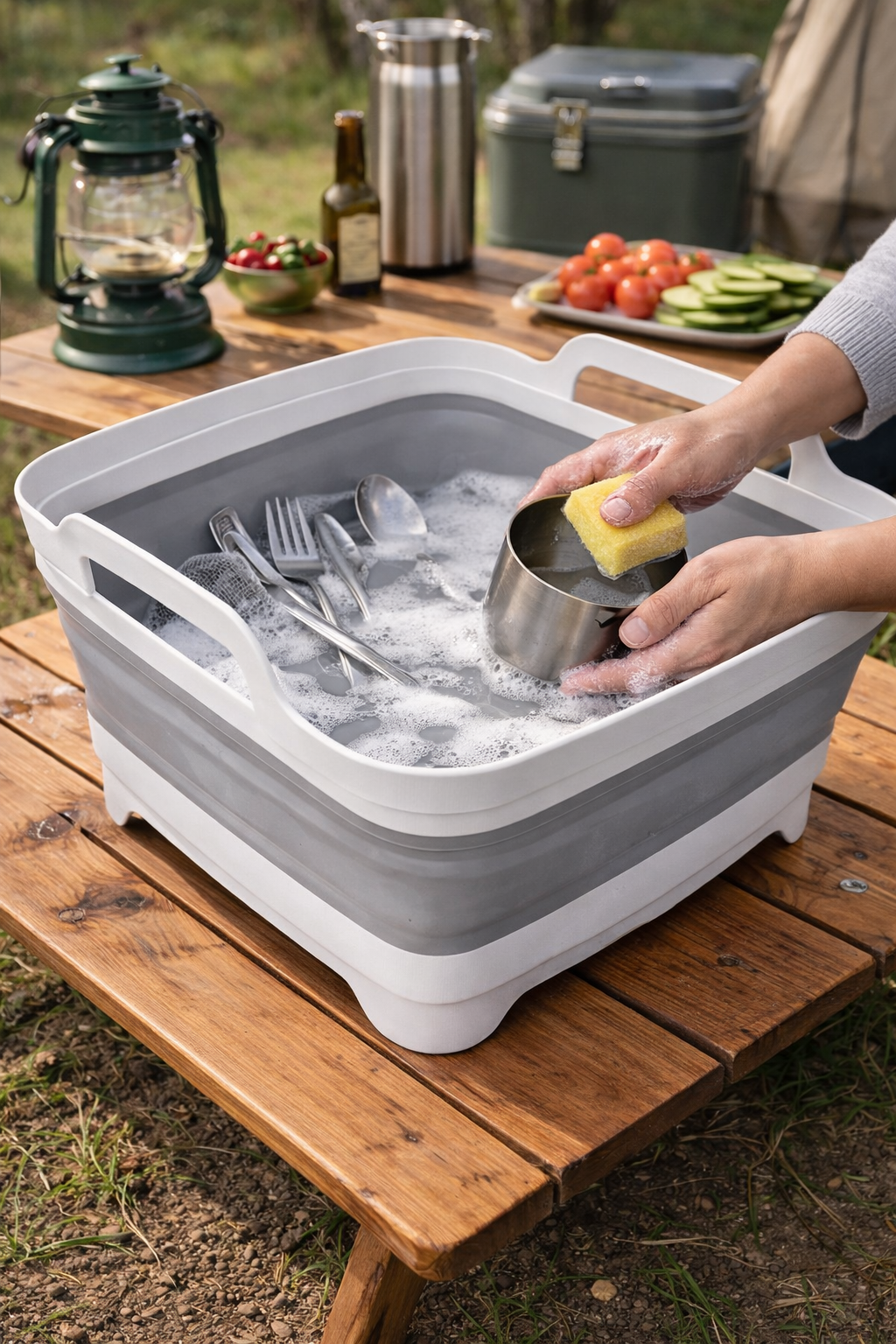 Foldable Camping Sink – Collapsible Wash Basin