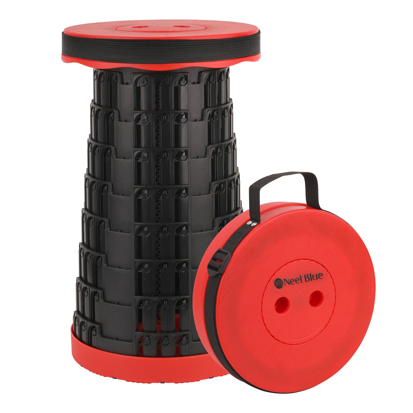 Protable Heavy-Duty Telescopic Camping Stool - Collapsible Folding Seat (Up to 200 kg)