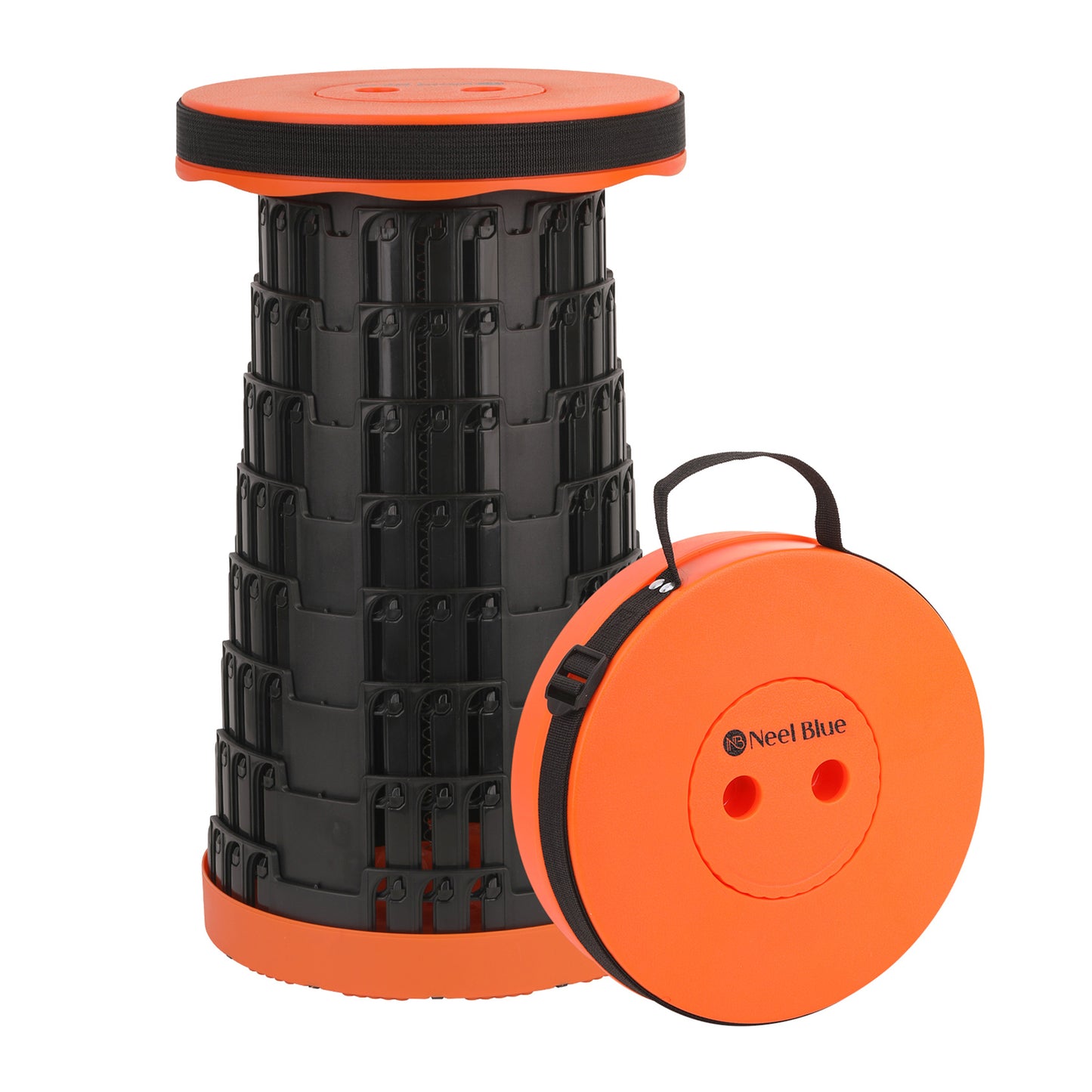 Protable Heavy-Duty Telescopic Camping Stool - Collapsible Folding Seat (Up to 200 kg)