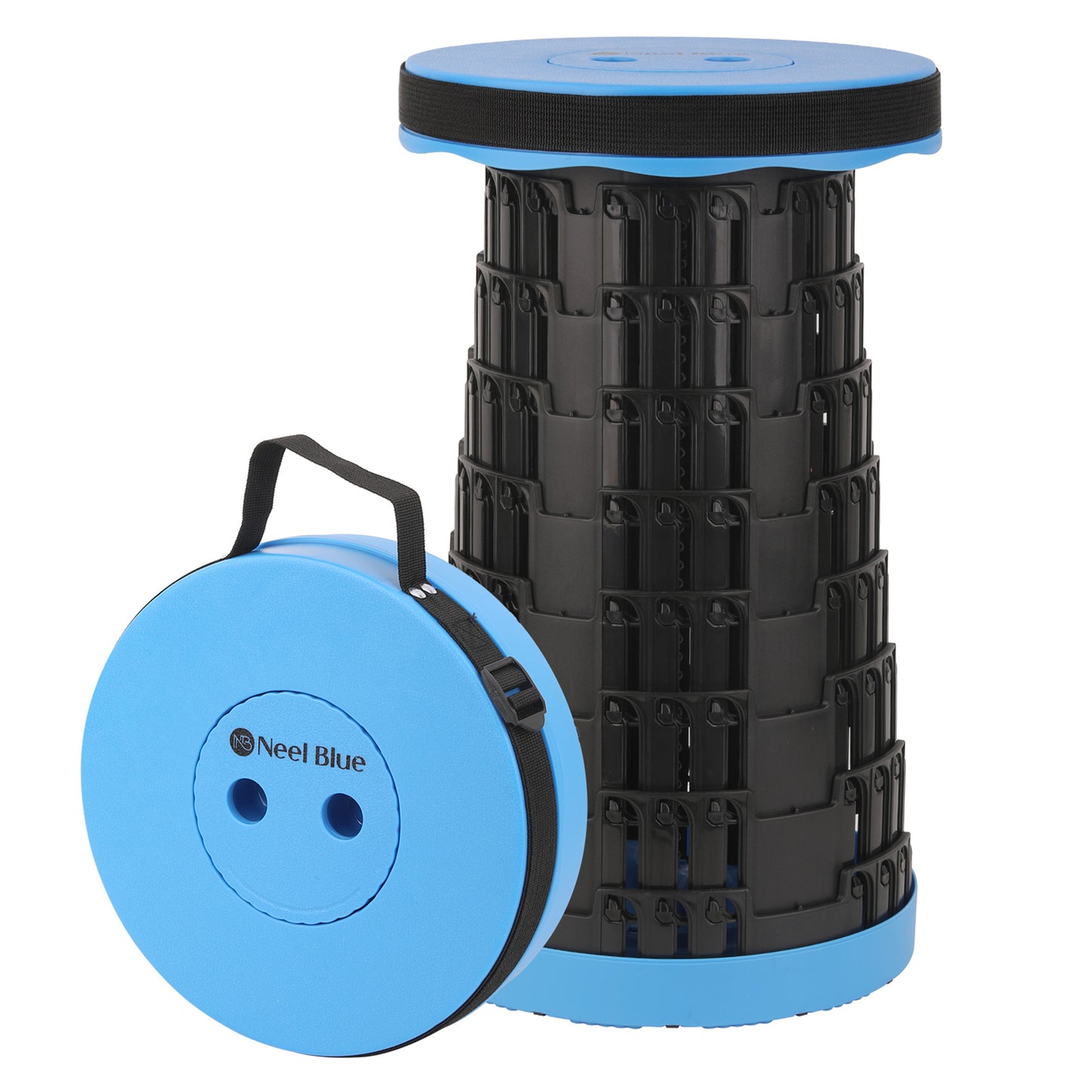 Protable Heavy-Duty Telescopic Camping Stool - Collapsible Folding Seat (Up to 200 kg)