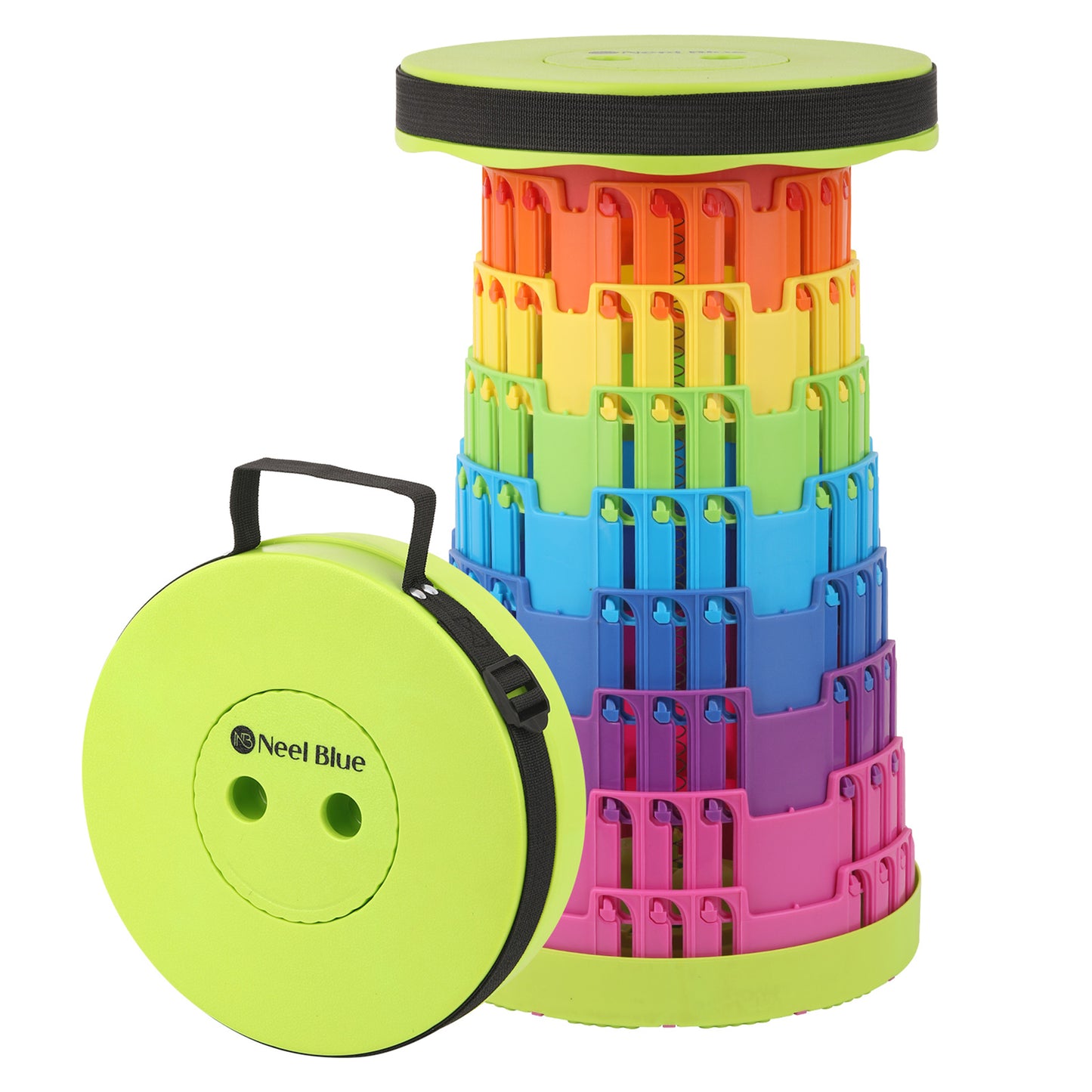 Protable Heavy-Duty Telescopic Camping Stool - Collapsible Folding Seat (Up to 200 kg)