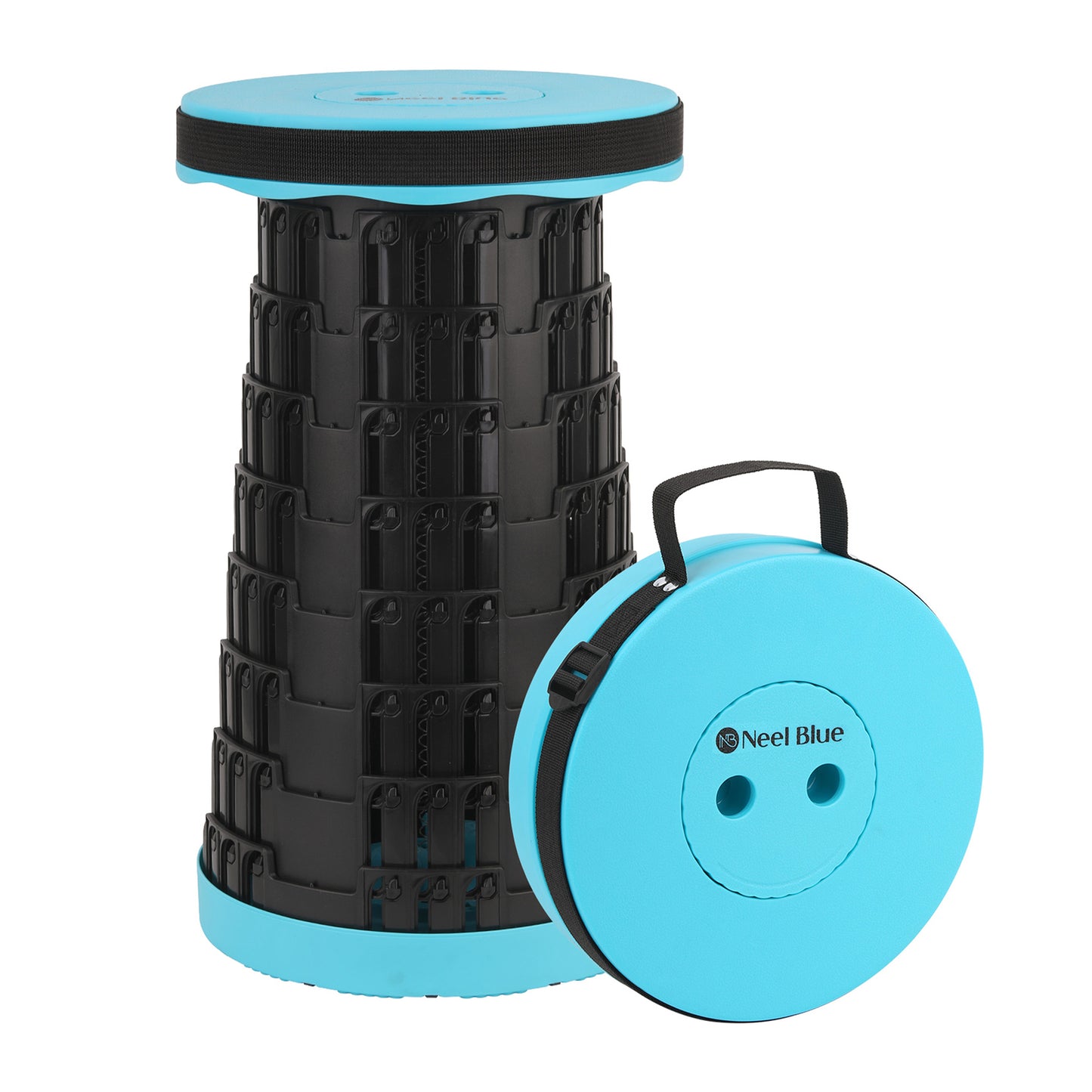 Protable Heavy-Duty Telescopic Camping Stool - Collapsible Folding Seat (Up to 200 kg)